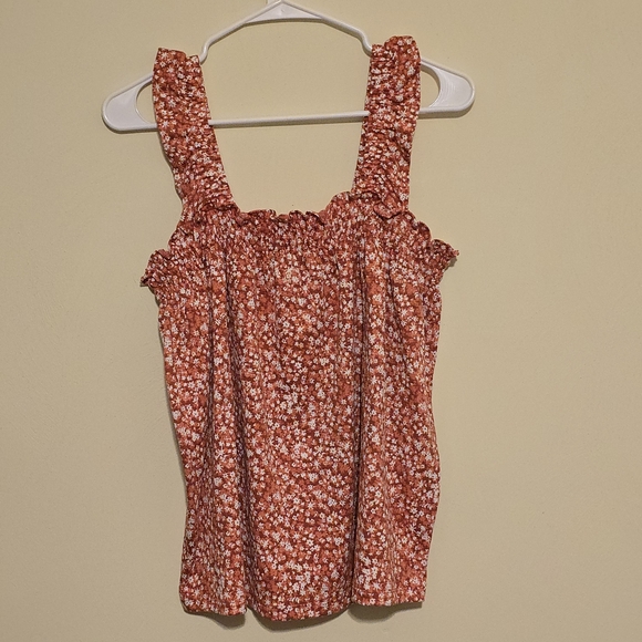 LOFT Tops - LOFT Peach Floral Blouse